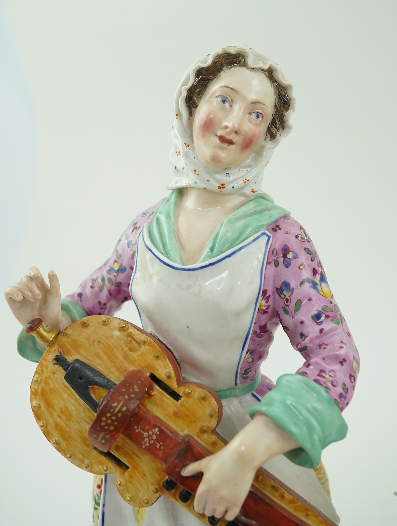 A pair of large Meissen figures of musicians, 19th century